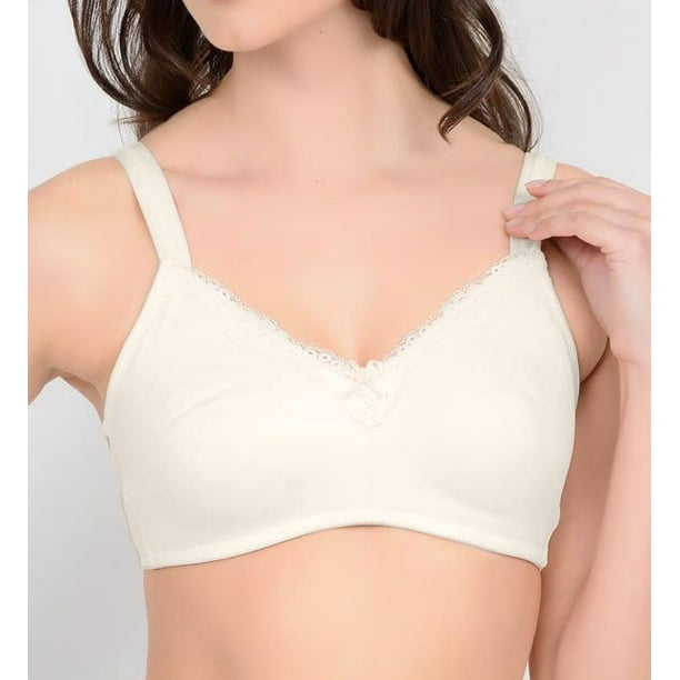 Q-T Intimates wireless unlined  cotton/spandex Full Coverage bra size 32 B